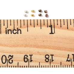 2200Pcs 4 Style Brass Crimp Beads&nbsp;KK-FS0001-19