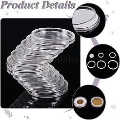 60Pcs Plastic Commemorative Coin Storage Box&nbsp;CON-PH0003-09