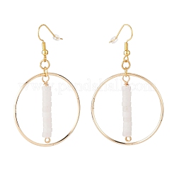 Natural White Jade Beads Dangle Earrings for Women&nbsp;EJEW-JE04710-01