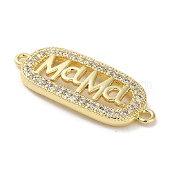 Mother's Day Brass Micro Pave Clear Cubic Zirconia Links&nbsp;KK-M287-03G