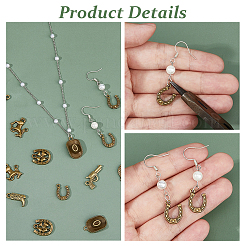 120Pcs 6 Styles Tibetan Style Alloy Pendants&nbsp;FIND-HS0002-13B