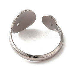 Non-Tarnish 304 Stainless Steel Open Cuff Ring&nbsp;RJEW-C068-05B-P