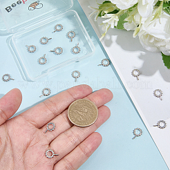 20Pcs Brass Micro Pave Cubic Zirconia Peg Bails&nbsp;KK-BBC0020-31P