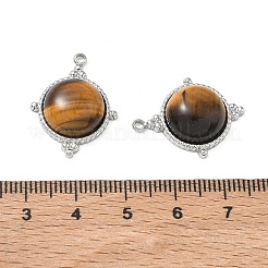 304 Stainless Steel & Natural Tiger Eye Pendants&nbsp;SA-CBA11D7-05P