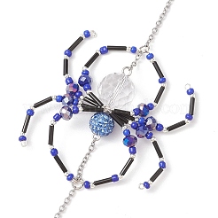 Spider Glass Beaded Hanging Ornaments&nbsp;HJEW-TA00172-03