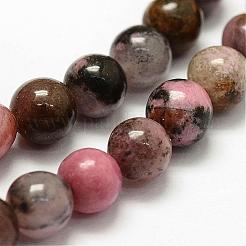 Natural Rhodonite Beads Strands&nbsp;G-F364-01-8mm
