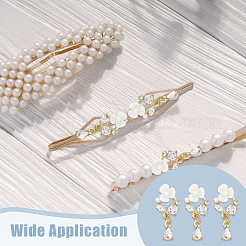 Flower Alloy Cabochons&nbsp;MRMJ-WH0001-10