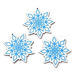 Single Face Christmas Printed Wood Big Pendants&nbsp;WOOD-D025-11