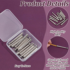 12Pcs Alloy Cord Ends&nbsp;FIND-HY0004-71P
