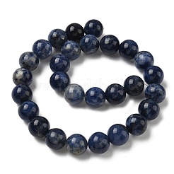 Round Natural Sodalite Beads Strands&nbsp;G-F222-39-14mm