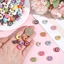 90cs 9 Colors Large Hole Resin European Beads&nbsp;RESI-PA0001-20