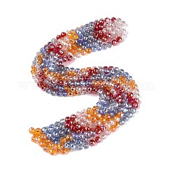 Electroplate Transparent Glass Beads Strands&nbsp;EGLA-Q135-8MM-C01