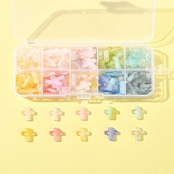 130Pcs 10 Colors Gradient Color Transparent Acrylic Beads&nbsp;OACR-FS0002-05