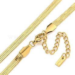 Ion Plating(IP) 304 Stainless Steel Snake Chain Necklace for Men Women&nbsp;NJEW-A027-01G