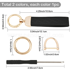 2 Bags 2 Colors Fiber Alloy Keychains&nbsp;KEYC-SC0001-92