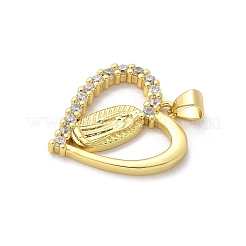 Brass Micro Pave Cubic Zirconia Pendants&nbsp;KK-S511-26A-G