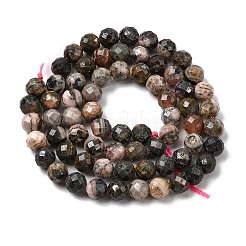 Natural Argentina Rhodonite Beads Strands&nbsp;G-K366-C08-6mm