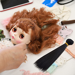 Plastic Long Straight Hairstyle Doll Wig Hair&nbsp;DIY-WH0588-49A