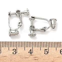 Brass Screw On Clip-on Earring Converters Findings&nbsp;KK-A281-27P