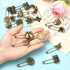20Pcs 10 Styles Alloy Kilt Pins for Backpack Clothes&nbsp;JEWB-CJ0003-24