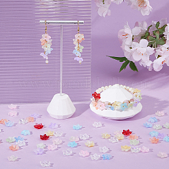 154Pcs 11 Colors Baking Paint Handmade Lampwork Bead Caps&nbsp;LAMP-DC0001-29