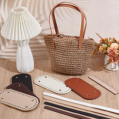 5Pcs 5 Colors PU Leather Oval Bottom&nbsp;FIND-PH0061-79