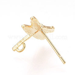 Brass Stud Earring Findings&nbsp;KK-Q735-142G