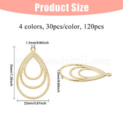 120Pcs 4 Colors Tibetan Style Alloy Pendants&nbsp;FIND-CA0010-59