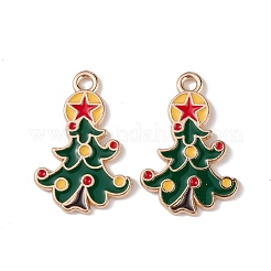 Christmas Alloy Enamel Pendants&nbsp;ENAM-M056-03KCG