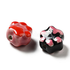 Handmade Printed Porcelain Beads&nbsp;PORC-F005-02