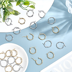 12 Pairs 2 Styles 304 Stainless Steel Hoop Earrings&nbsp;EJEW-BBC0002-39