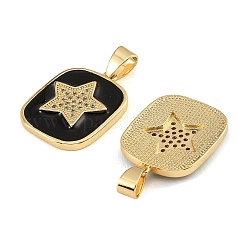 Brass Micro Pave Clear Cubic Zirconia Pendants&nbsp;CU-CBA9175-17G