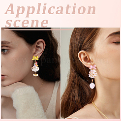 48Pcs 8 Colors Alloy Stud Earring Findings&nbsp;EJEW-SP0001-22