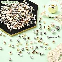 400Pcs 4 Colors CCB Plastic Beads&nbsp;CCB-YW0001-60