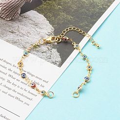 Lampwork Evil Eye Link Chain Bracelet Making&nbsp;AJEW-JB00961-04
