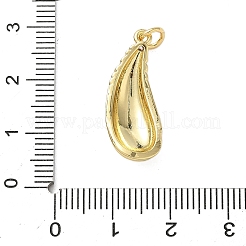 Brass Micro Pave Clear Cubic Zirconia Pendants&nbsp;KK-A273-24G