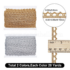 2 Cards 2 Colors Metallic Lace Trim&nbsp;MCOR-GF0001-01