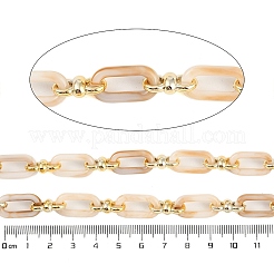 Rack Plating Acrylic & CCB Plastic Chain&nbsp;CHAC-H001-01J