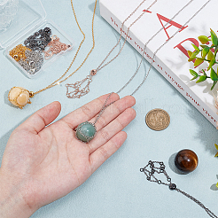 8Pcs 4 Colors Brass Macrame Pouch Necklace Making&nbsp;NJEW-PH01540