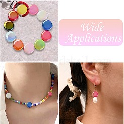 100Pcs UV Plating Opaque Acrylic Beads&nbsp;SACR-CJ0001-81