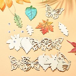 DIY Spring and Summer Theme Wood Pendants Decoration Making Kit&nbsp;DIY-CJ0002-62