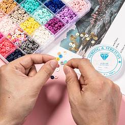 DIY Heishi Bead Style Stretch Bracelets Making Kits&nbsp;DIY-JP0005-87