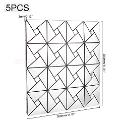 Square Mosaic Aluminum Plastic Self-Adhesive Wall Stickers&nbsp;DIY-WH0257-15A