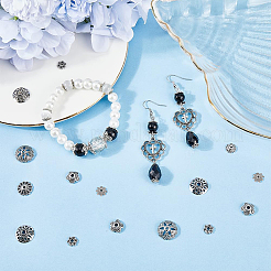 160Pcs 8 Style Tibetan Style Alloy Flower Bead Caps&nbsp;FIND-SC0008-74