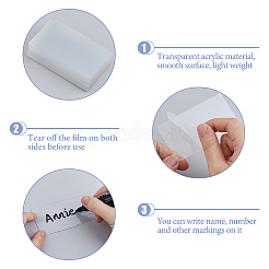 50Pcs Transparent Acrylic Blank Place Cards&nbsp;AJEW-DC0001-71