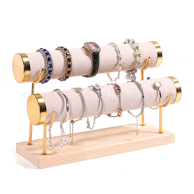 Wholesale Velvet 2 T Bar Bracelet Display Rack - Pandahall.com