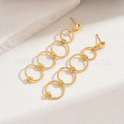 Elegant and Versatile Brass Dangle Stud Earrings&nbsp;GA3926-3-1