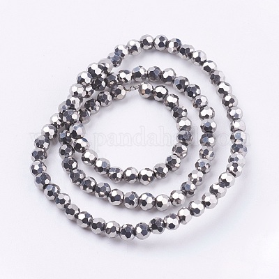 Electroplate Glass Bead Strands&nbsp;X-EGLA-R042-4mm-06-1