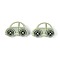 Silicone Focal Beads, Car, Dark Olive Green, 21.5x32x8mm, Hole: 2.5mm