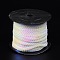 Plastic Paillette/Sequins Chain Rolls, AB Color, White, 6mm